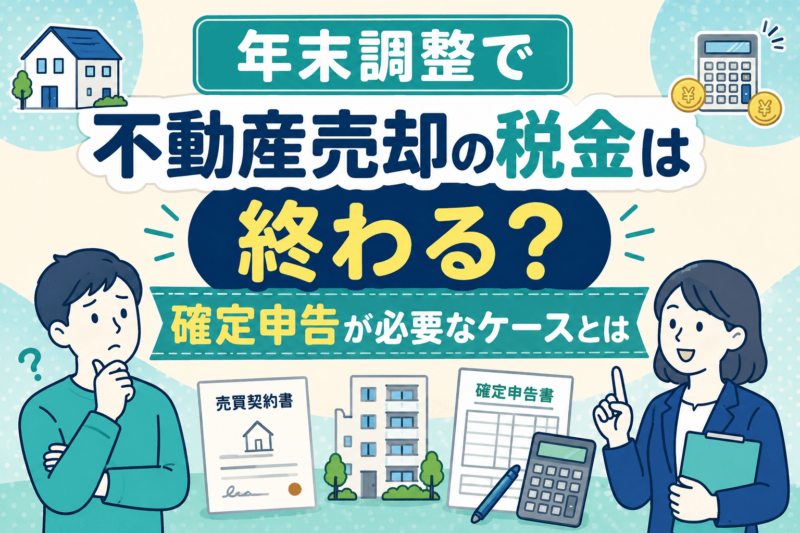 年末調整で不動産売却の税金は終わる？確定申告が必要なケースとは