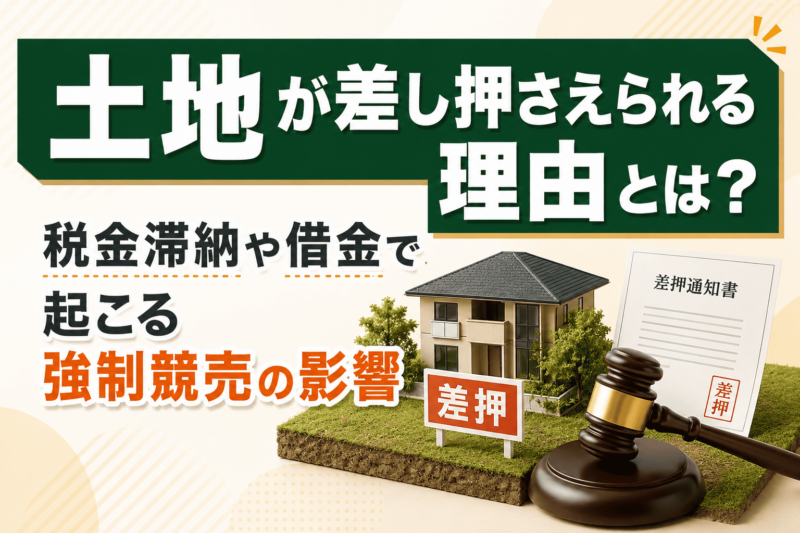 土地が差し押さえられる理由とは？税金滞納や借金で起こる強制競売の影響