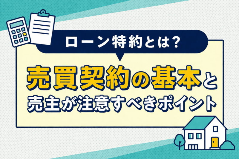 ローン特約とは？売買契約の基本と売主が注意すべきポイント